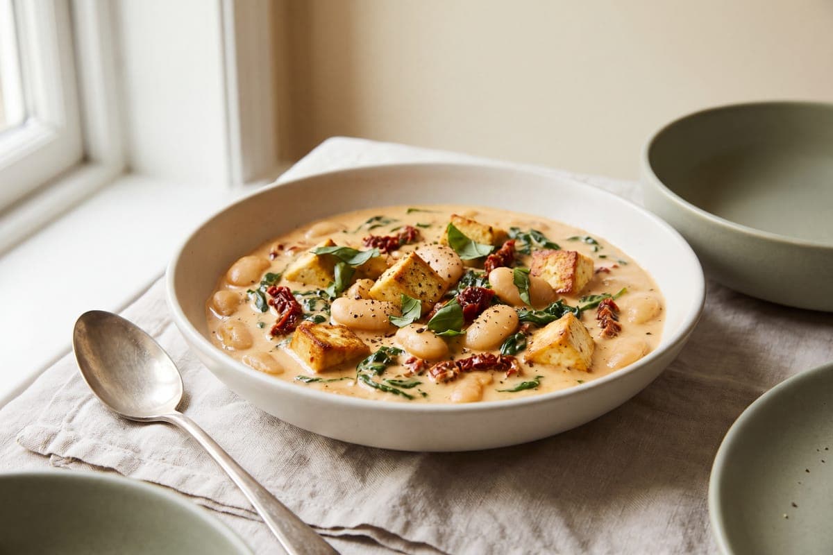 High-Protein Marry Me Butter Beans with Tofu