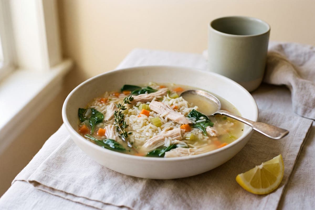Leftover Turkey and Rice Soup