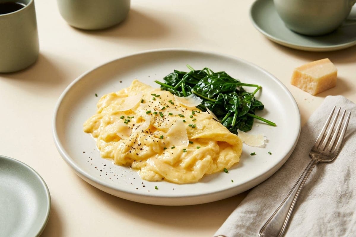Ozempic Eggs (High-Protein Parmesan Scramble)
