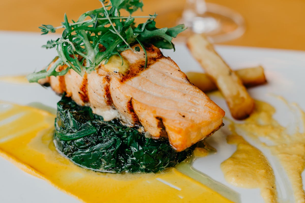 Lemon-Herb Baked Salmon with Greens